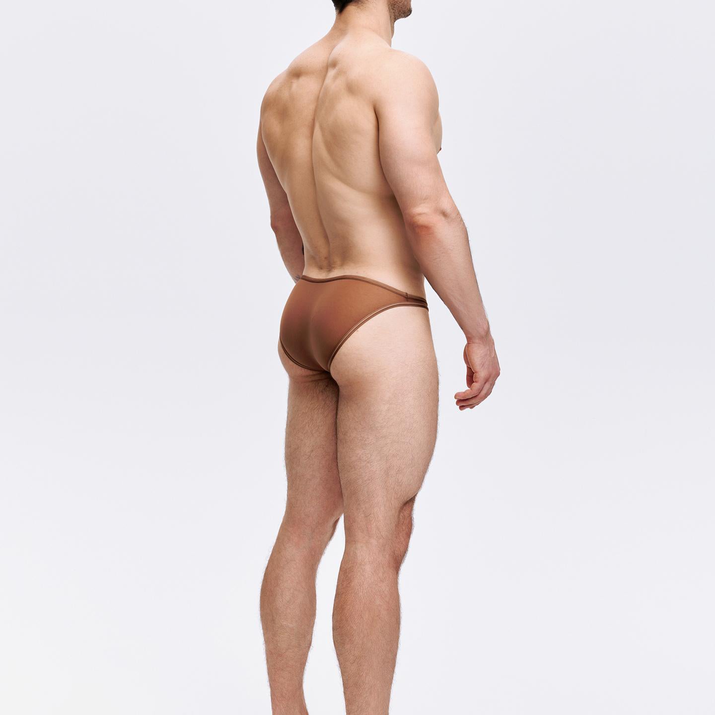 Sheer edge-sealed sexy briefs