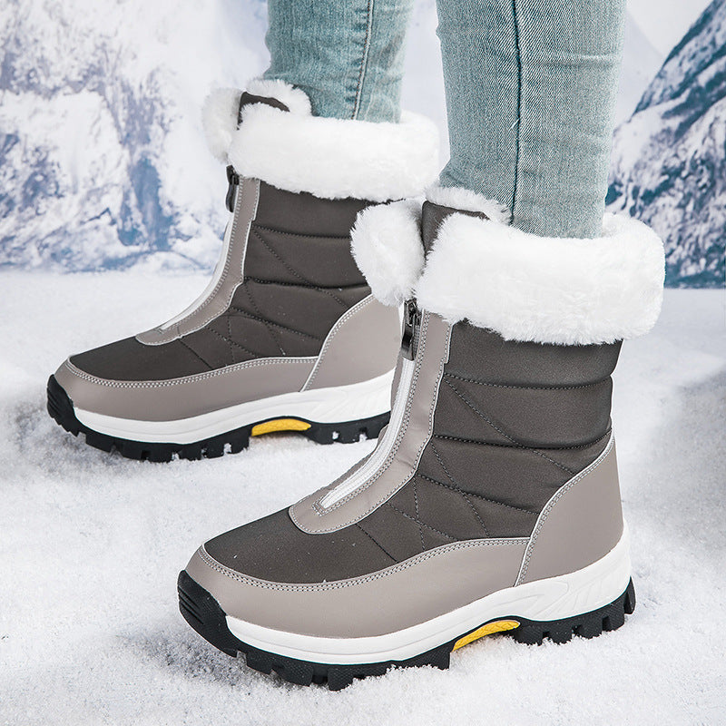 Warme Plüsch-Schneestiefel