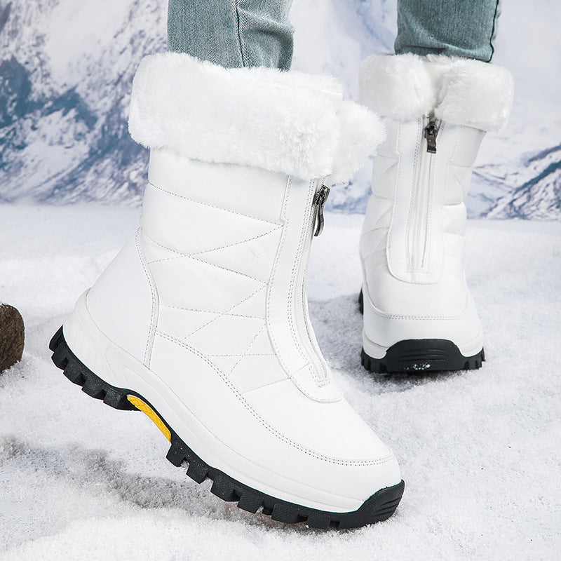 Warme Plüsch-Schneestiefel