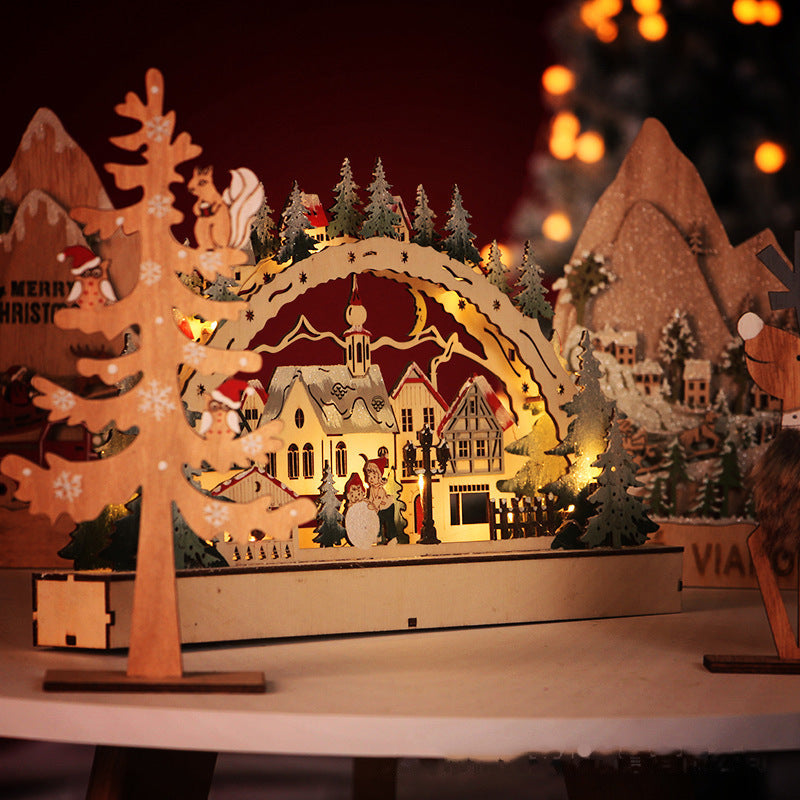 LED-Ornamente „Weihnachtsdorf“