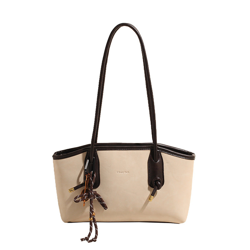 Einfarbige Hobo-Schultertasche