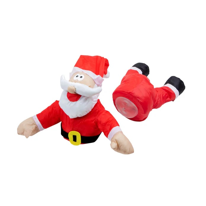 Fenster-Deko „Rentier & Weihnachtsmann“