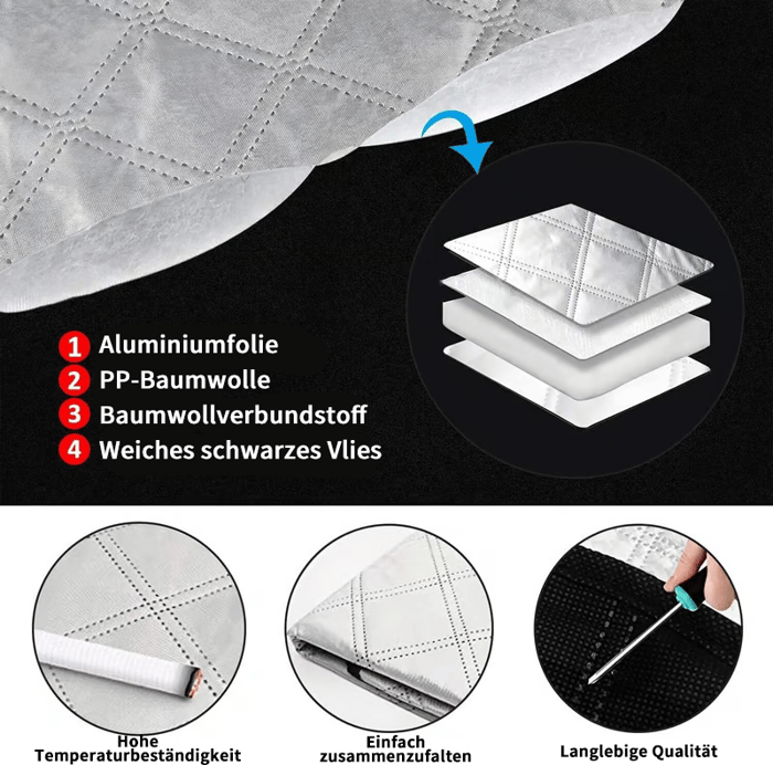 Magnetische Schneedecke für Frontscheiben