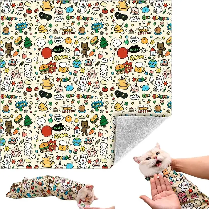 Wiederverwendbare Katzenpflege-Wickelbandage