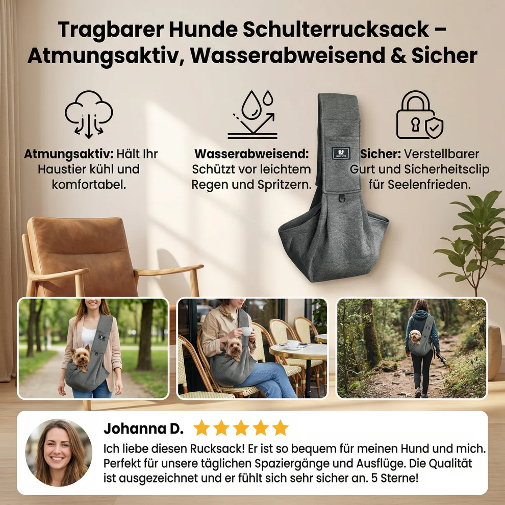 Tragbarer Schulterrucksack