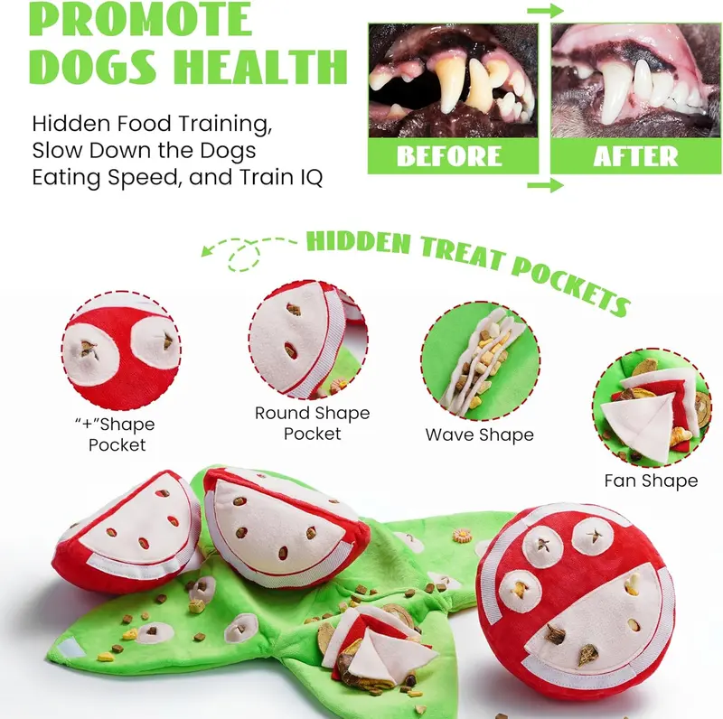 4-in-1 Wassermelonen-Hundespielzeug