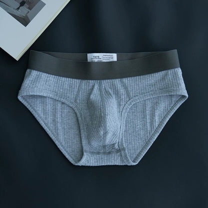 QS Ribbed Cotton Breathable Sexy Briefs