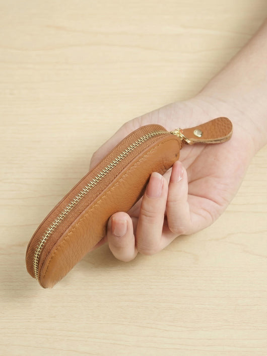 Slim Leather Zip Pouch