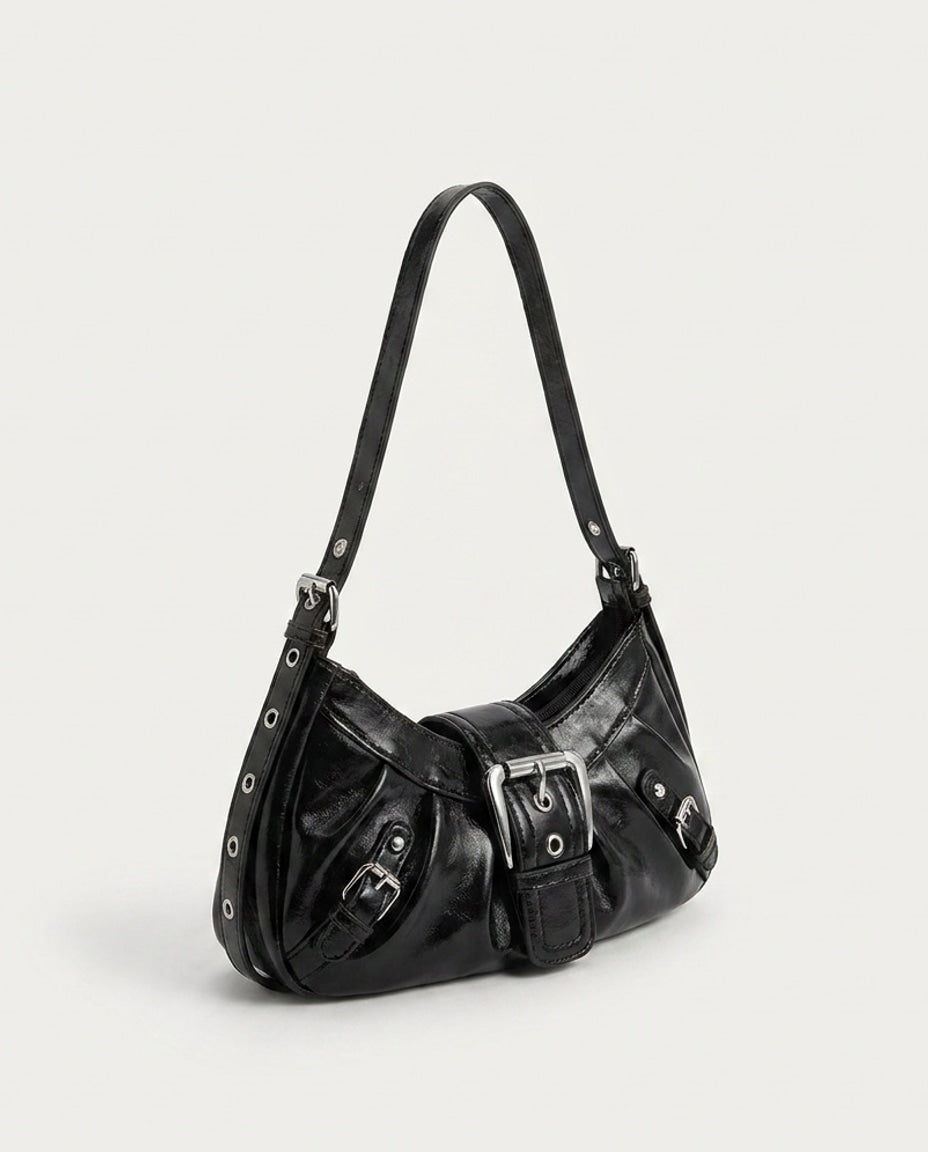Buckle Detail Shoulder Bag