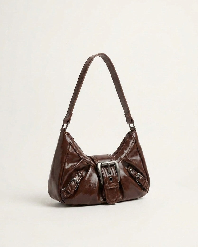 Buckle Detail Shoulder Bag