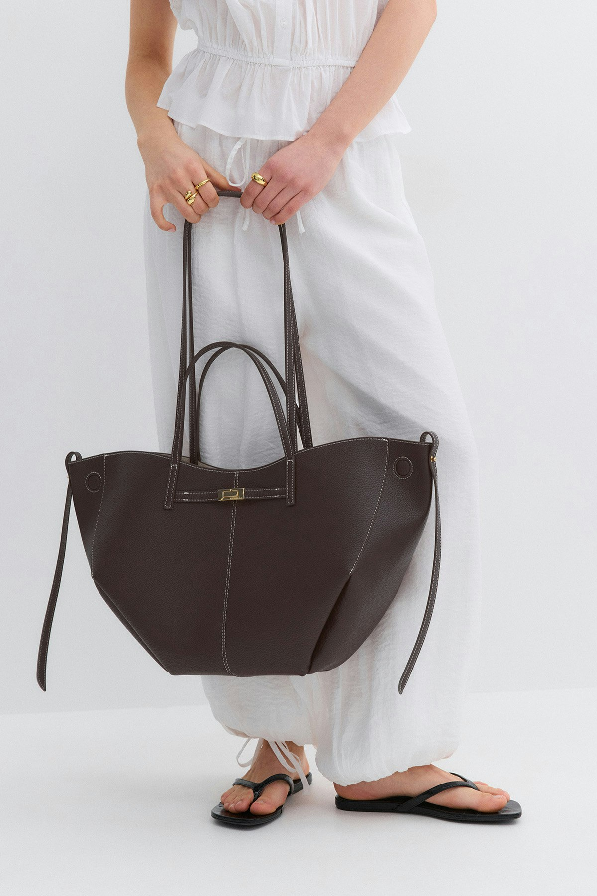 Detail Strap Tote Bag