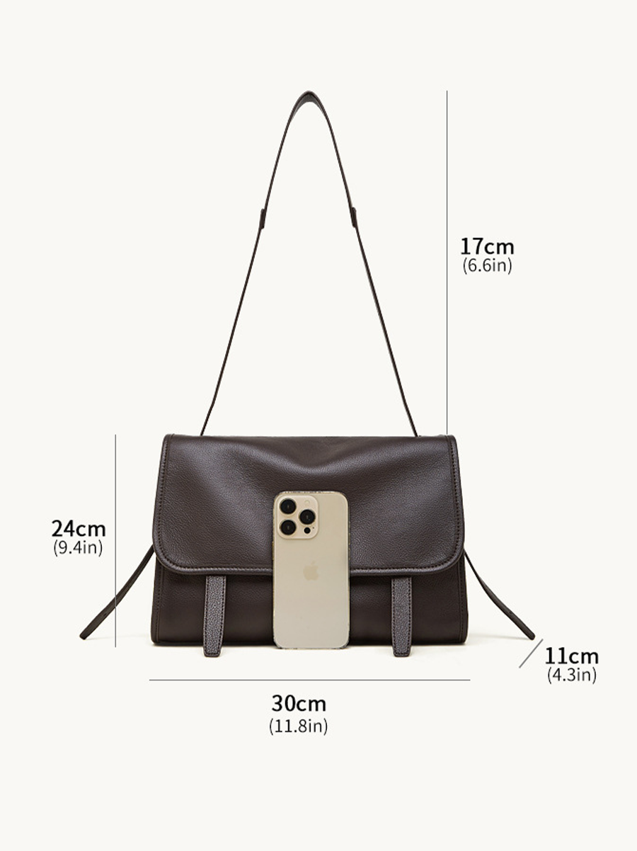 Leather Flap Messenger Bag