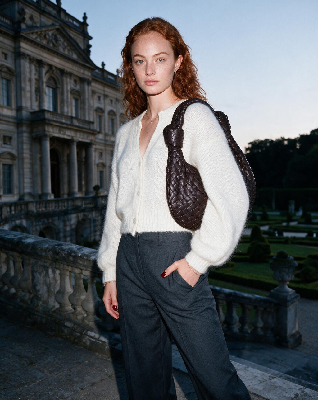 Knotted Woven Hobo Bag