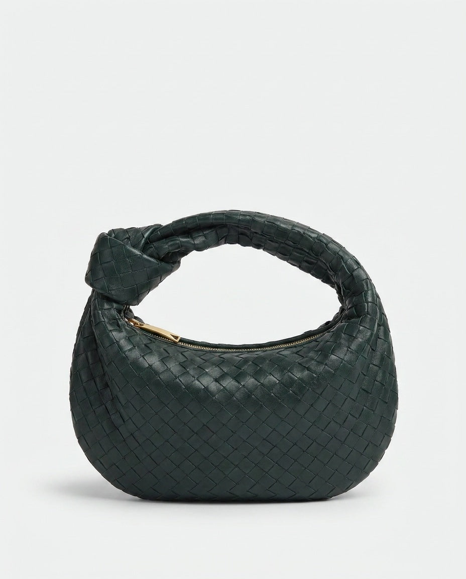 Knotted Woven Hobo Bag