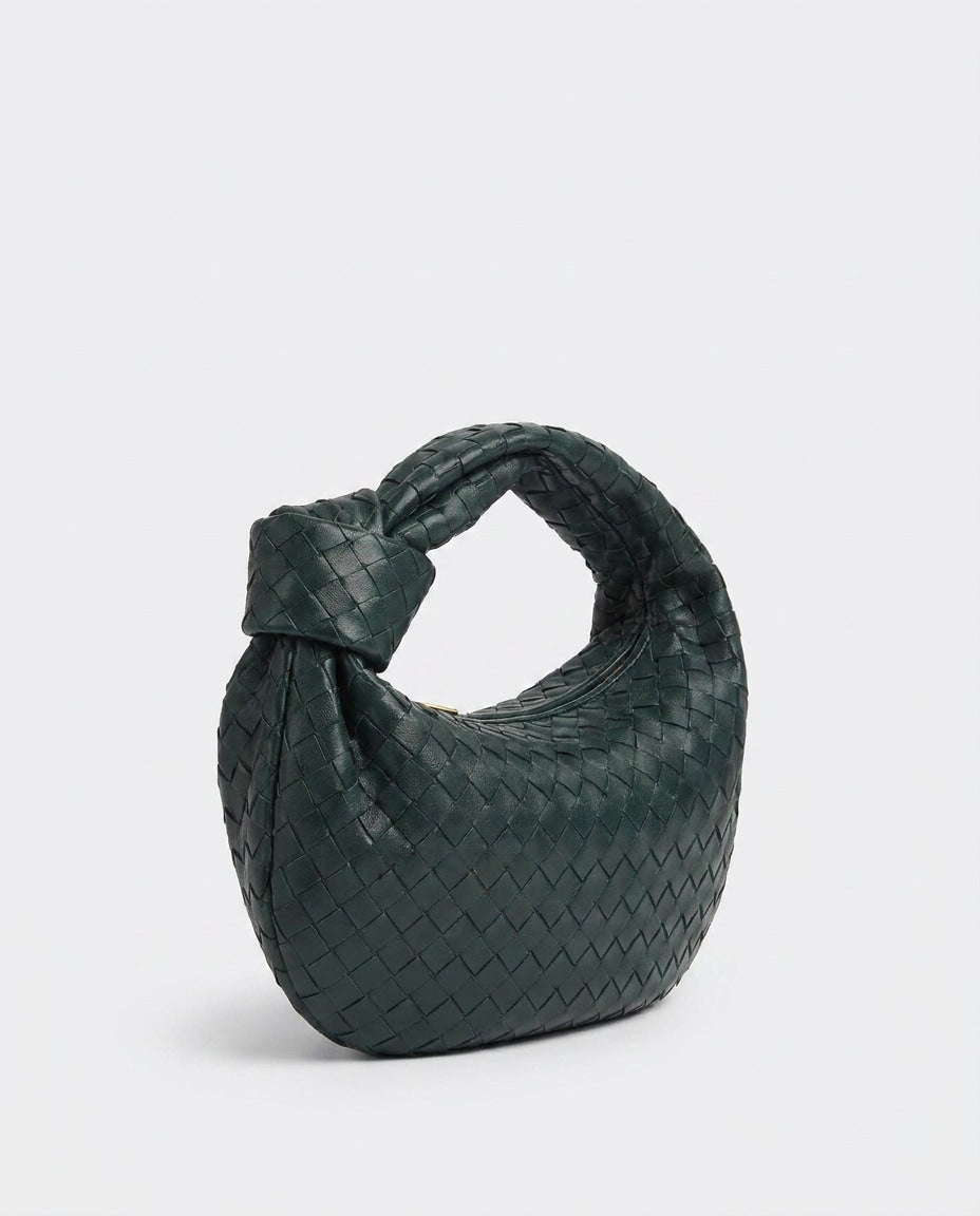 Knotted Woven Hobo Bag