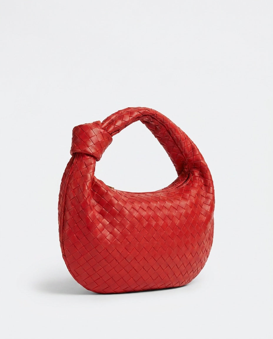 Knotted Woven Hobo Bag