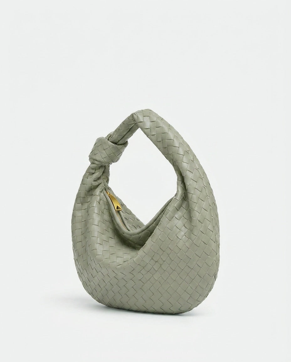 Knotted Woven Hobo Bag