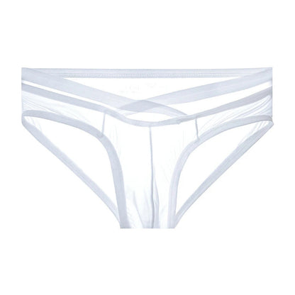 Cross-waist belt sexy transparent brief