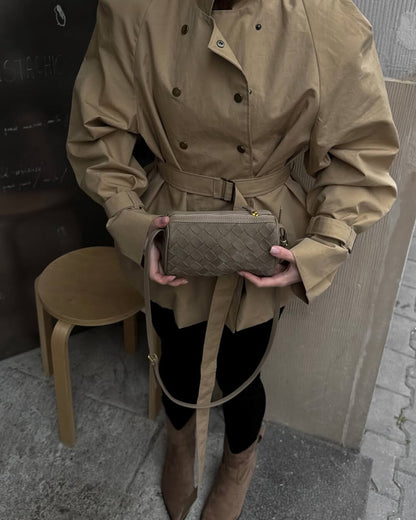 Jessica Woven Suede Bag
