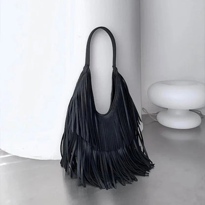 Tatiana Tasseled Hobo Bag